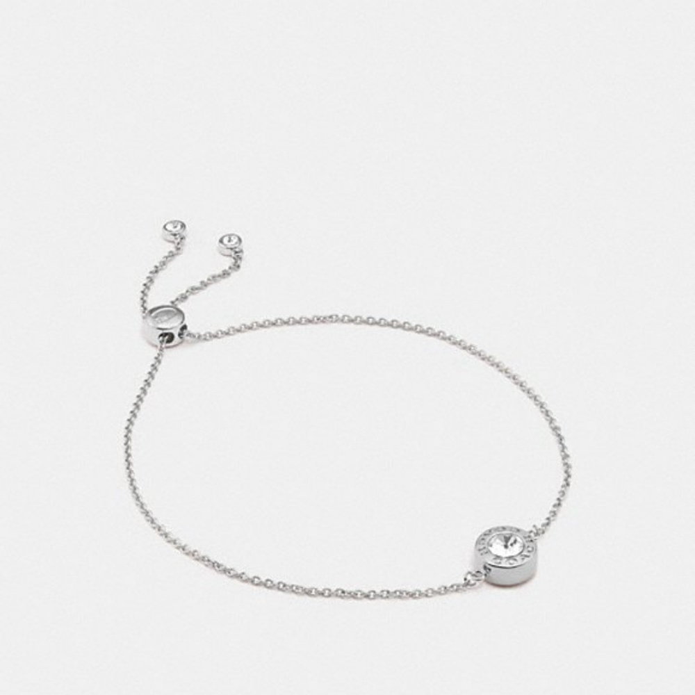 Nwt Coach Open Circle Stone Slider Bracelet